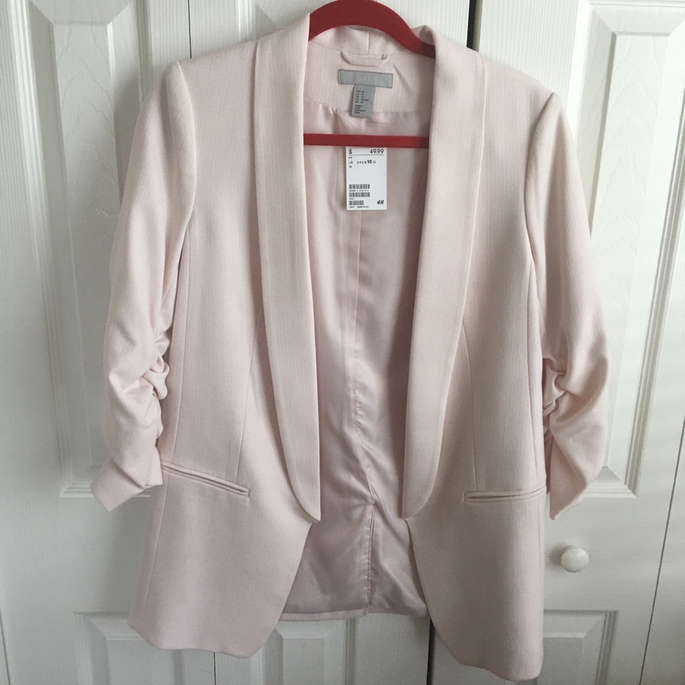 Blush pink blazer